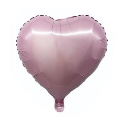 Balon foliowy 36cm serce jasny różowy na hel