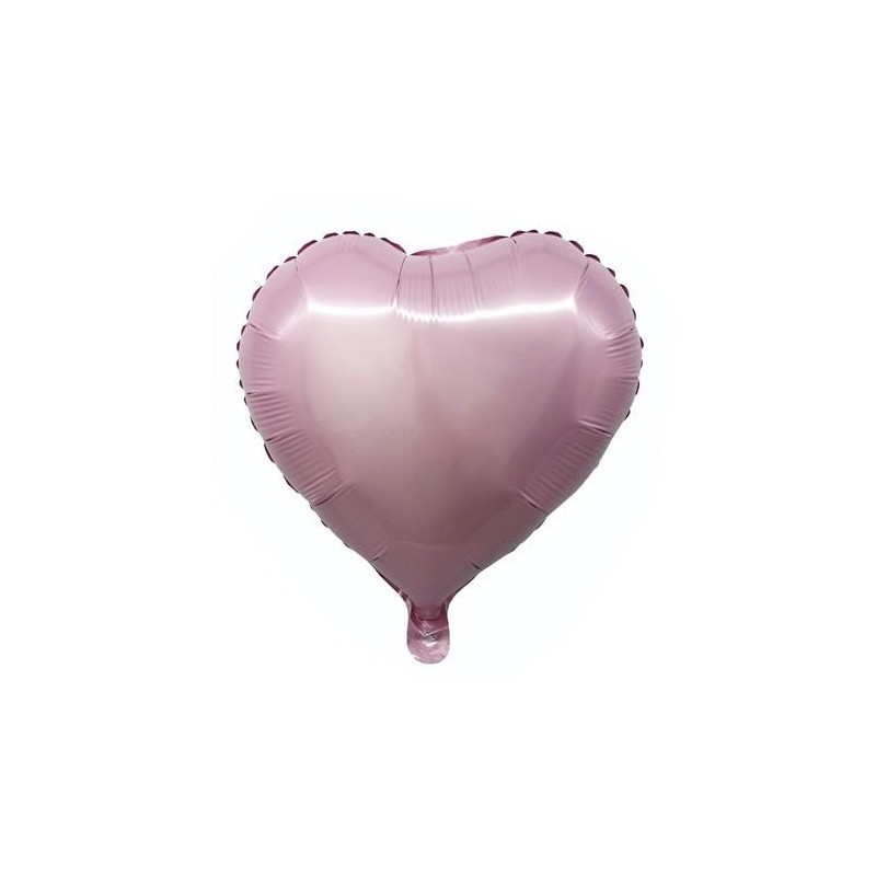 Balon foliowy 36cm serce jasny różowy - 1