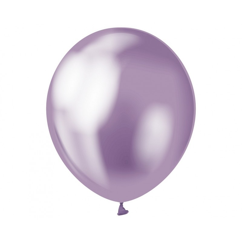 Balony lateksowe chromowane fioletowe 30cm 7szt - 1
