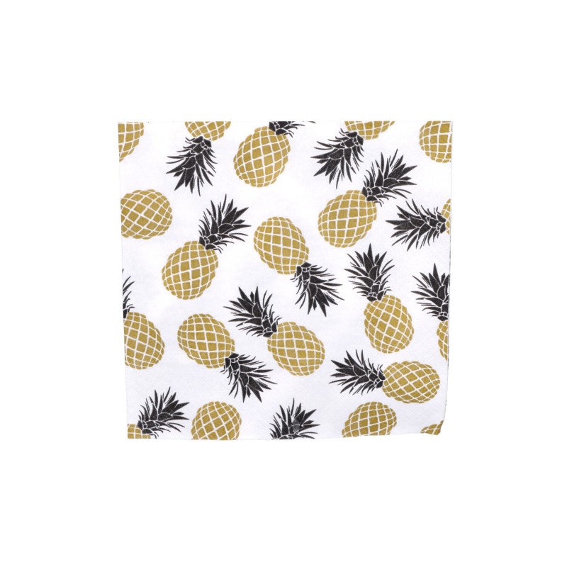 Serwetki papierowe jednorazowe w ananasy 20szt