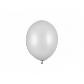 Balony lateksowe mocne metalik srebrny 23cm 100szt - 1