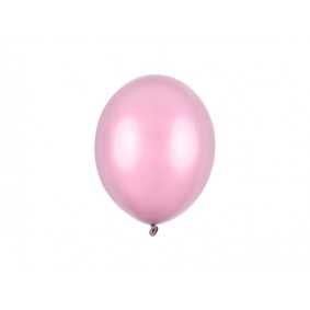 Balony lateksowe metalik jasny różowy 23cm 100szt - 1