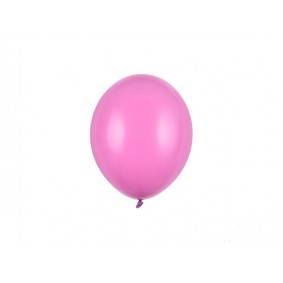 Balony lateksowe pastelowe fuksja 12cm 100szt - 1