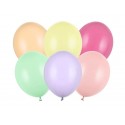Balony lateksowe pastelowe kolorowe 30cm 10szt - 1