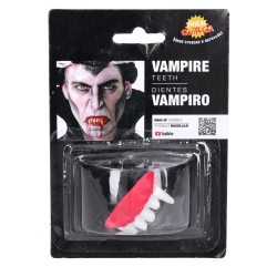 Zęby wampira halloweenowe sztuczne kły szczęka