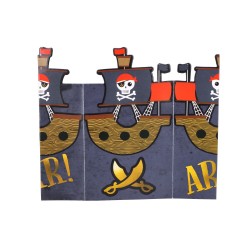 Zaproszenie z kopertą na urodziny Mapa Piratów x8