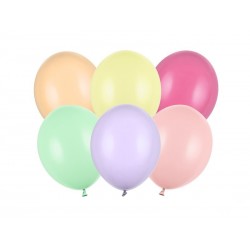Balony lateksowe różnokolorowe pastel 27cm 10szt