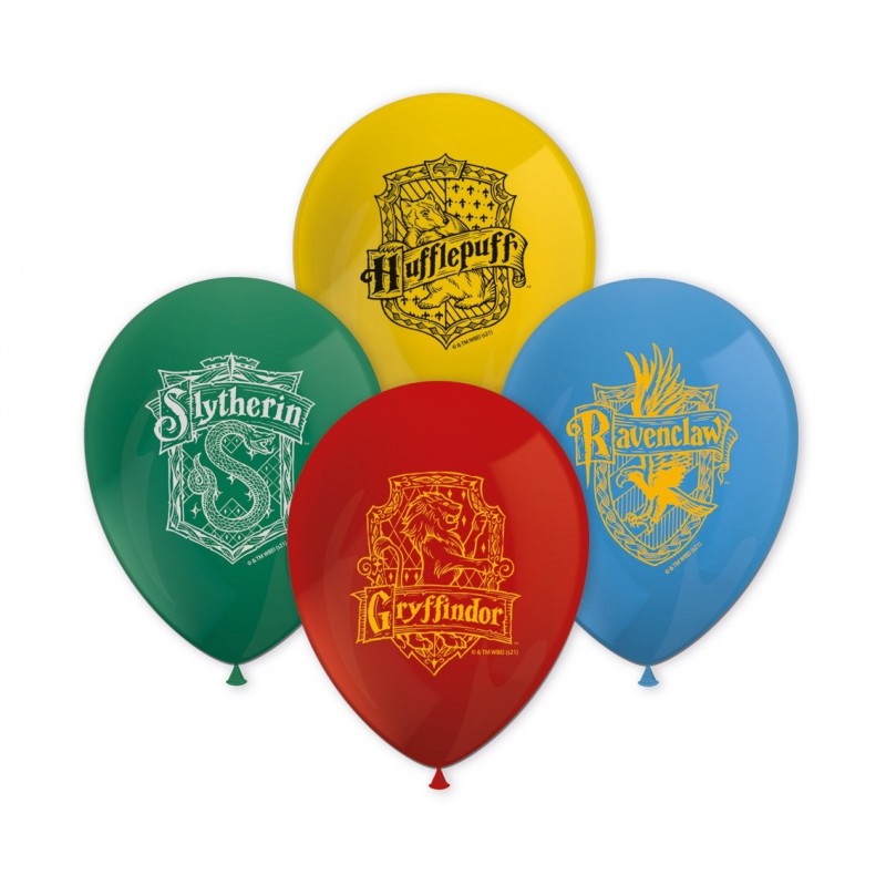 Balony lateksowe Harry Potter Hogwarts Houses 8szt - 1