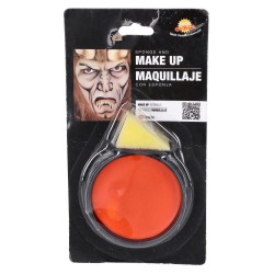 Farba do malowania twarzy z gąbką pomarańczowa