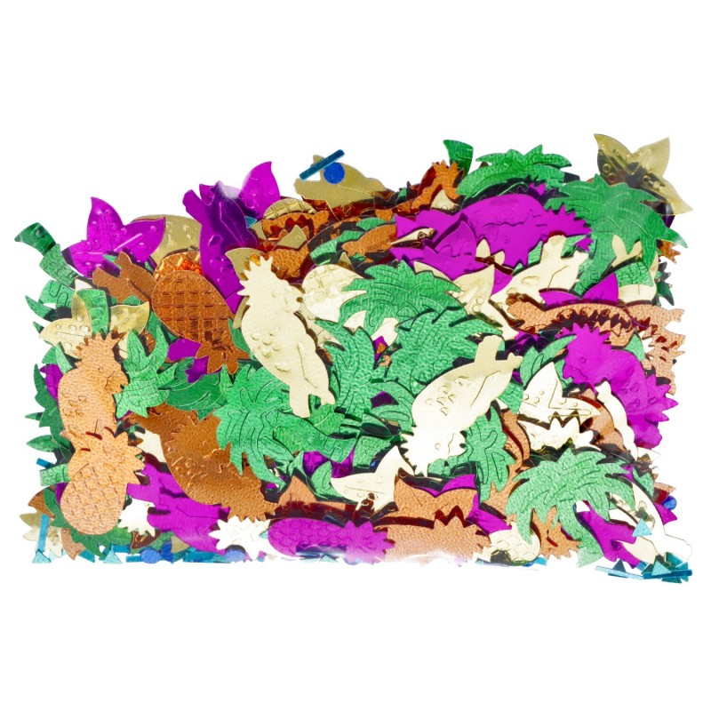 Konfetti foliowe wakacje w tropikach kolorowe 14g