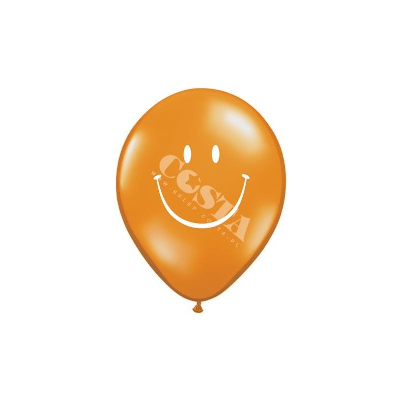 Balony lateksowe pomarańczowy uśmiech 27cm 25 szt - 2