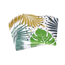 Serwetki papierowe jednorazowe z liśćmi roślinne