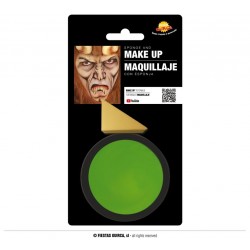 Farbka do malowania twarzy z gąbką jasny zielony - 1