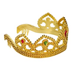 Korona królowej klasyczna z kamieniami złota