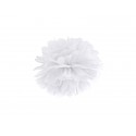 Pompon bibułowy biały dekoracyjny ozdobny 25cm - 1