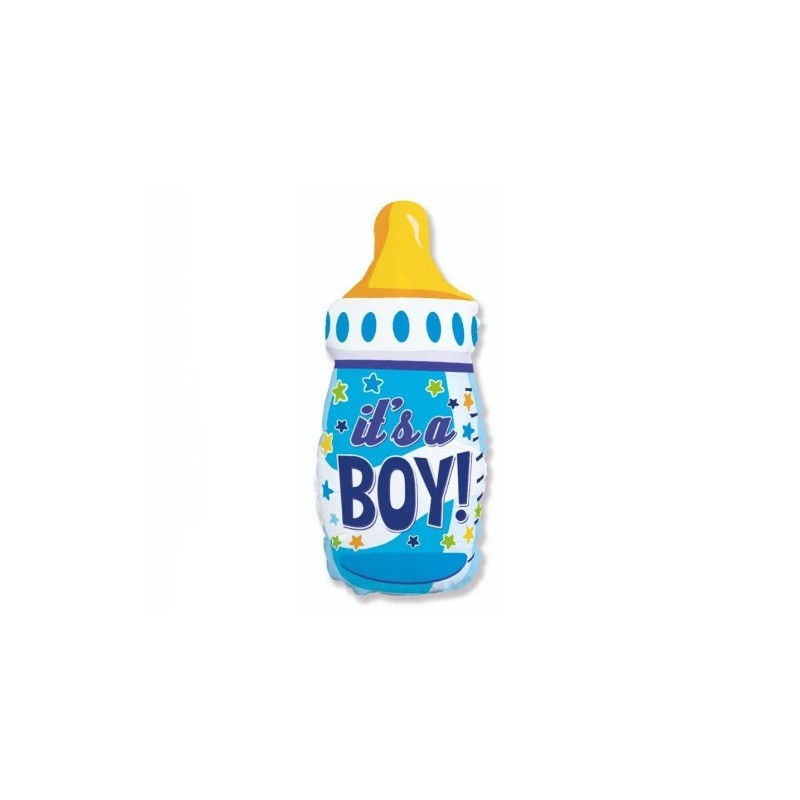 Balon butelka dziecięca baby shower niebieski - 1