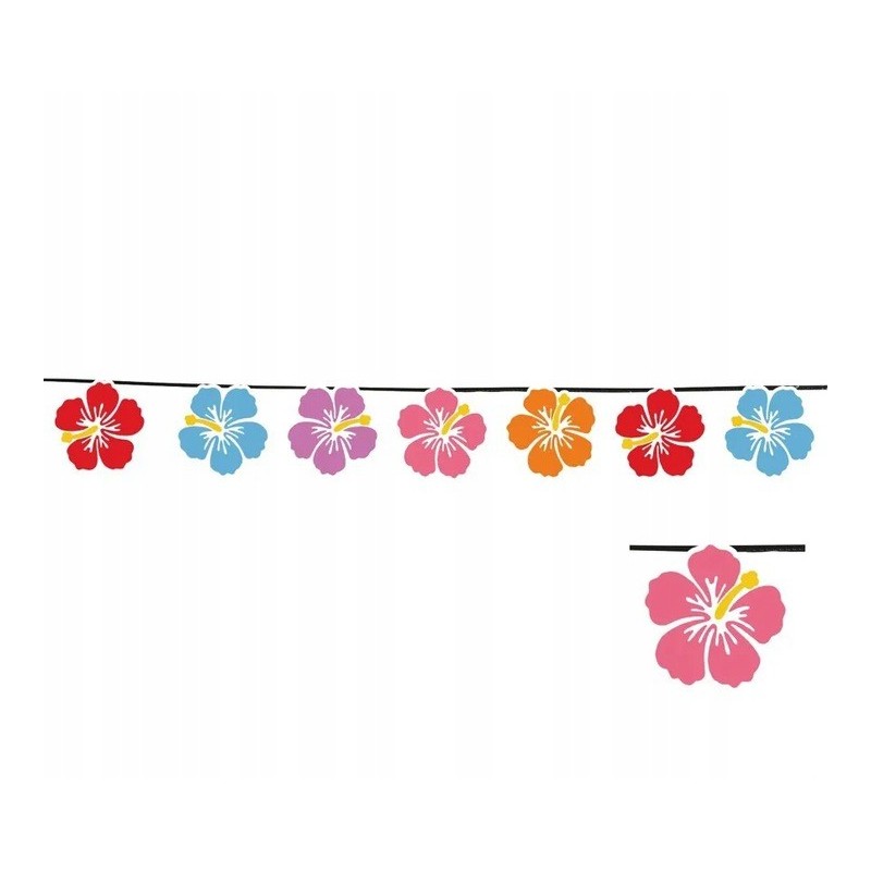 Girlanda z kwiatów kwiaty tropikalne hibiskus - 1