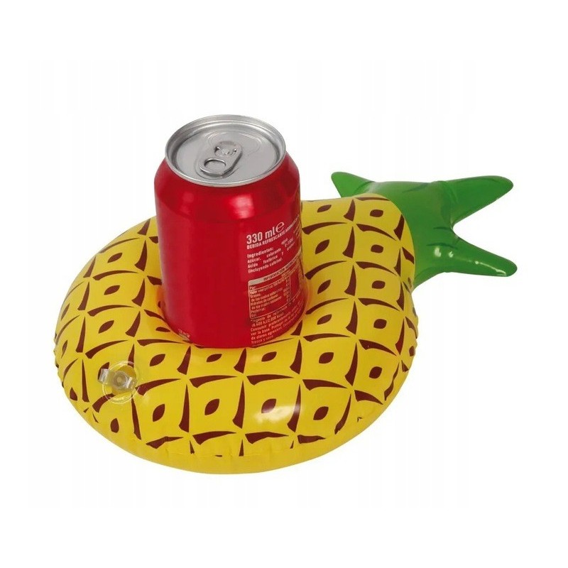 Dmuchana podkładka ananas uchwyt na kubek drinki - 1