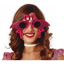 Okulary przeciwsłoneczne różowe z flamingami