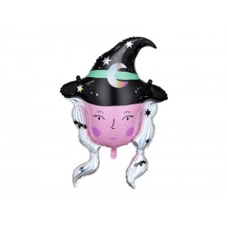 Balon foliowy na hel Halloweenowy czarownica