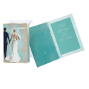 Kartka na ślub z życzeniami niebieska para młoda - 1