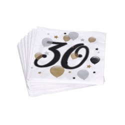 Serwetki papierowe jednorazowe na 30 urodziny