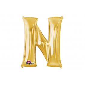 Balon foliowy 32 litera N złota - 1