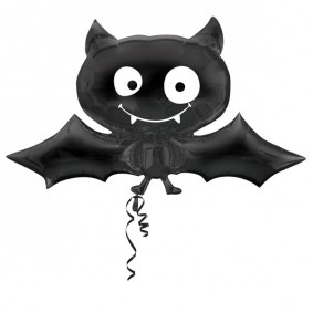 Balon foliowy Nietoperz czarny duży na Halloween - 1