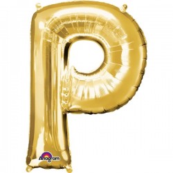 Balon foliowy 16 litera P złota - 1
