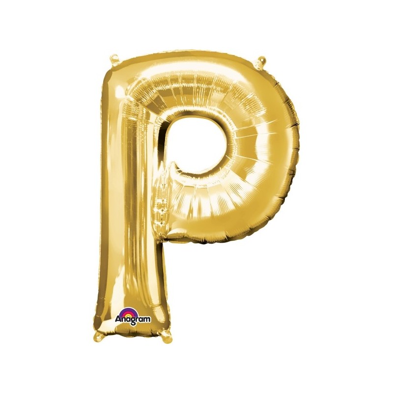 Balon foliowy 16 litera P złota - 1