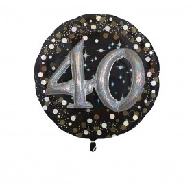 Balon foliowy w gwiazdki urodziny 40 dekoracja - 1