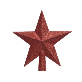 Czubek gwiazda na choinkę betlejemska czerwona choinkowa - 2