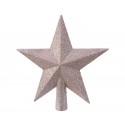 Gwiazda na choinkę pudrowy róż brokat 4.2x19x19cm.
 - 2