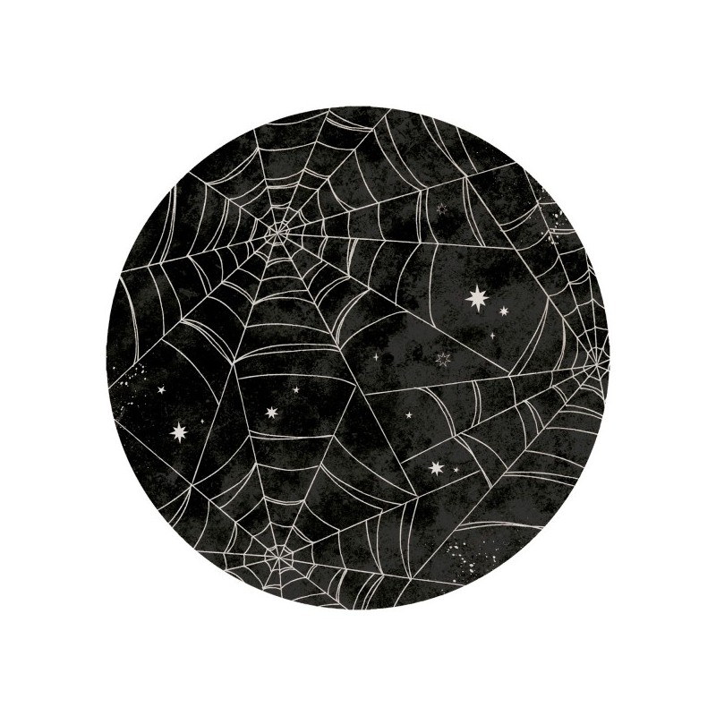 Talerze papierowe pajęcza sieć pajęczyna Halloween - 1
