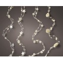Girlanda led róże perły gwiazdki srebrne i perłowe 190cm - 3