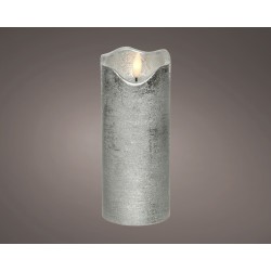 Świeca woskowa srebrna ledowa elektryczna 7x17cm - 3
