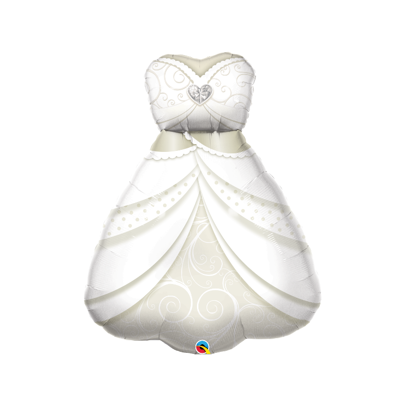 Balon foliowy biały Suknia ślubna 96cm wesele ślub - 1