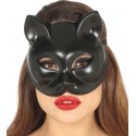 Maska kot mała z uszami czarna dla dorosłych kocia - 1