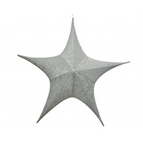 Gwiazda srebrna z brokatem 180cm - 2