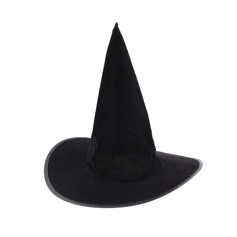 Spiczasty kapelusz wiedźmy czarownicy czarny - 1