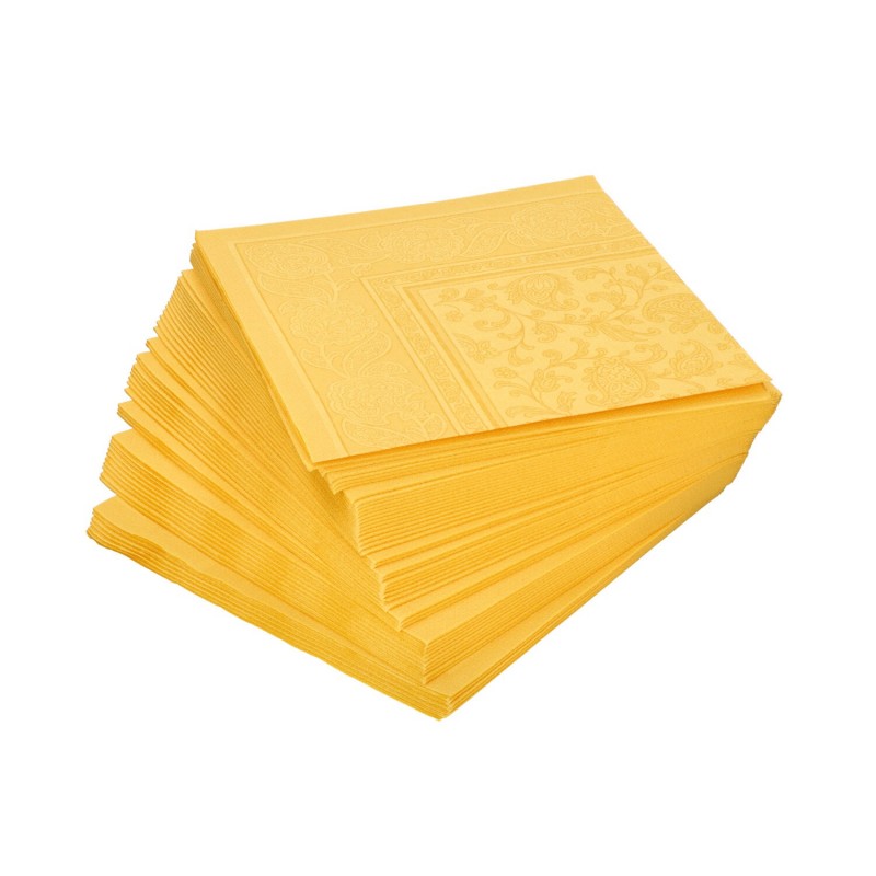 Serwetki papierowe ozdobne żółte ornament x50