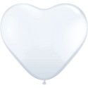 Balon 11 serce białe pastel 10 szt. - 1