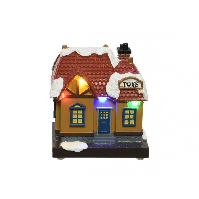 Scenka zimowa micro LED domki świąteczne 10cm - 5