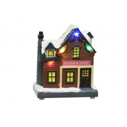 Scenka zimowa micro LED domki świąteczne 10cm - 3