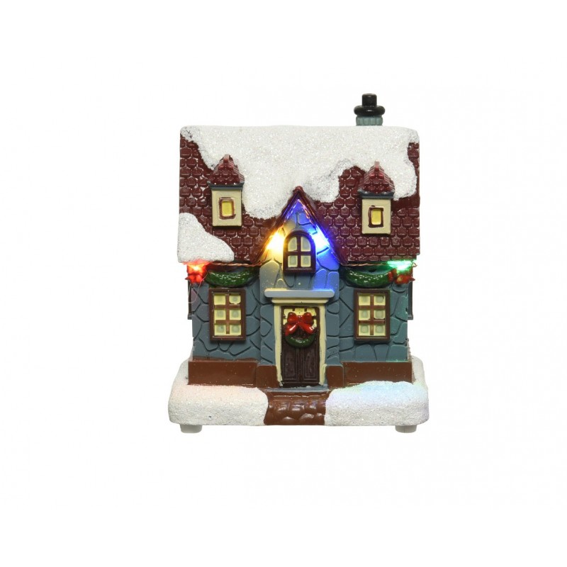 Scenka zimowa micro LED domki świąteczne 10cm - 2