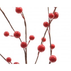 Gałązka ozdoba świąteczna czerwone jagody 55cm - 2