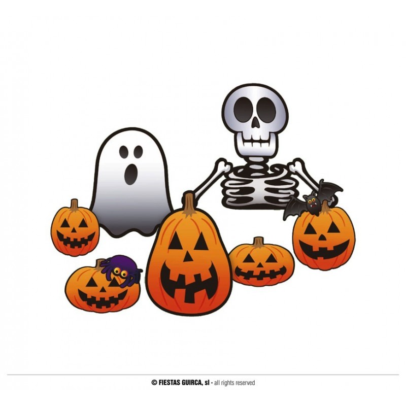 Dekoracje na Halloween dynia szkielet duch 7 sztuk - 1