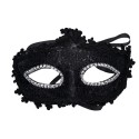 Maska wenecka klasyczna czarna karnawałowa prosta