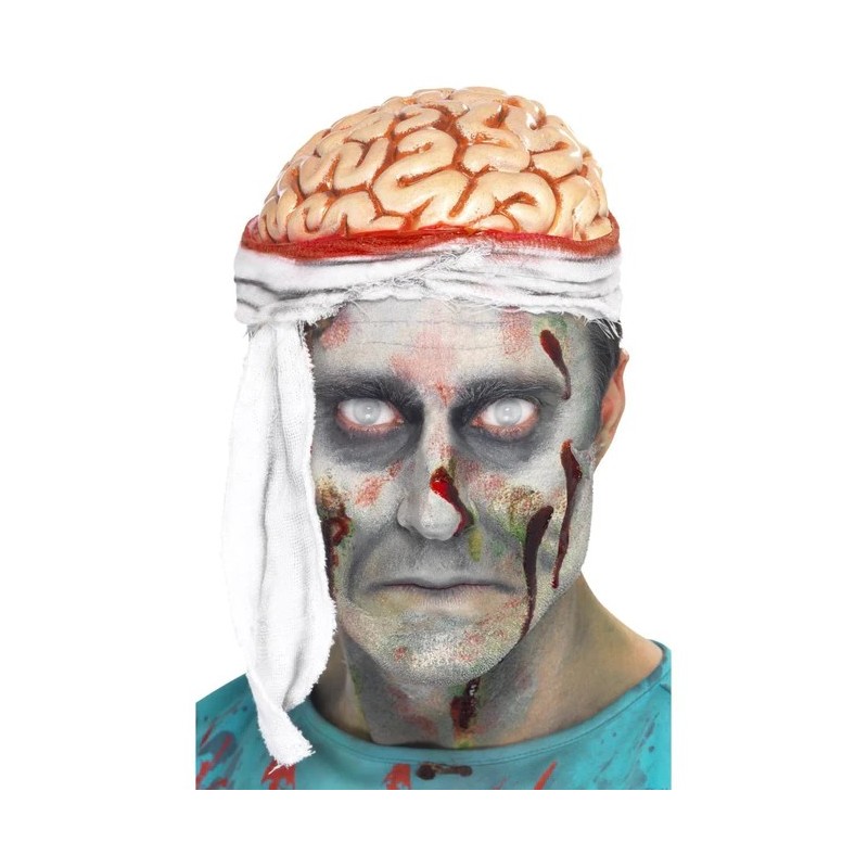 Sztuczna rana mózg z bandażem opaska Halloween - 1