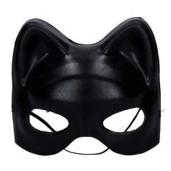 Maska kobieta kot czarna z uszkami dla dorosłych - 1